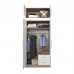 Skapis SMART SRK3 ar spoguli, ozols sonoma/balts